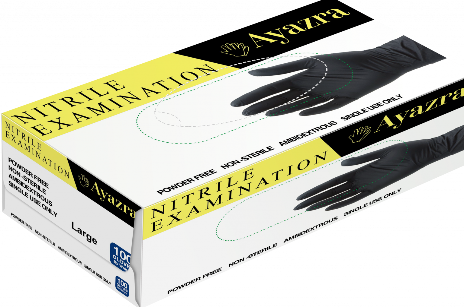 Black Nitrile Gloves 1 pack 100pcs Nitrile Gloves in Australia